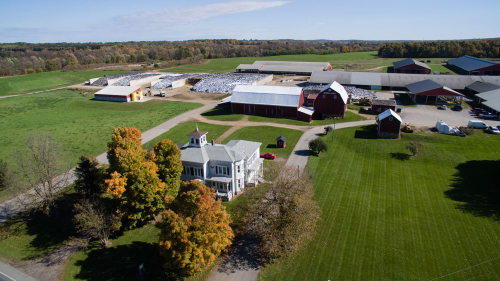 Drone view of farm
