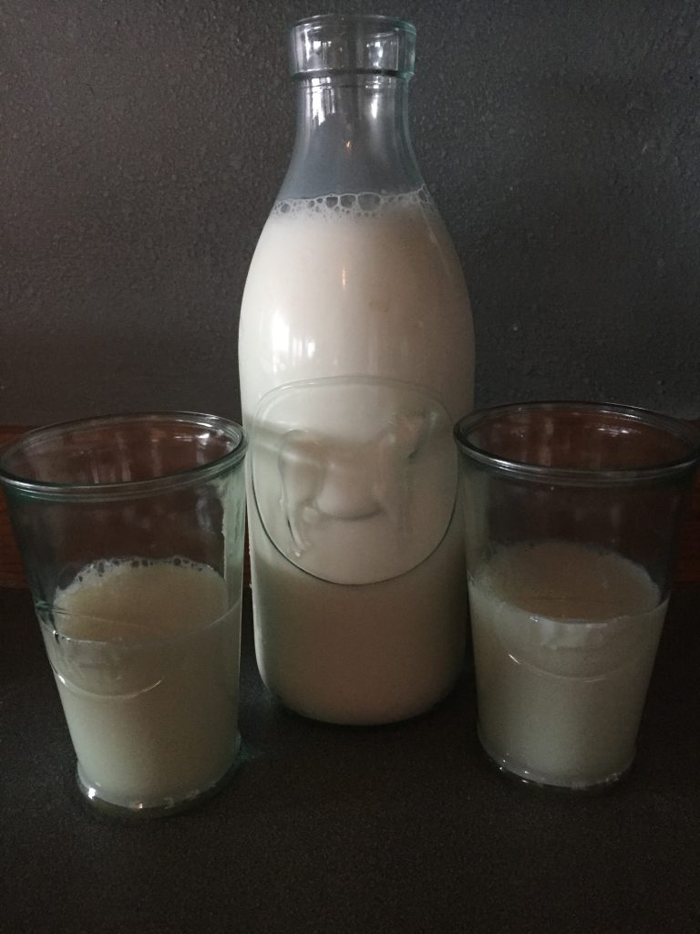Milk in pitcher